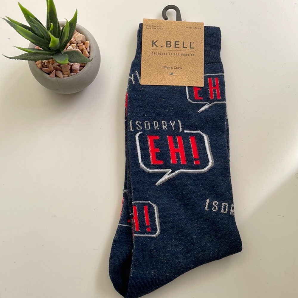 2 for $20 - bell mens crew socks sorry eh!
